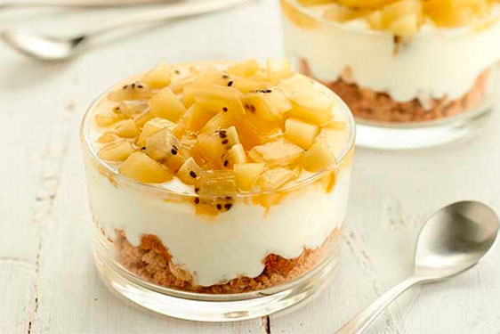 Biscotto, yogurt e kiwi Zespri SunGold