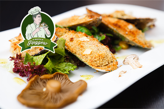 Cozze ripiene ai funghi porcini