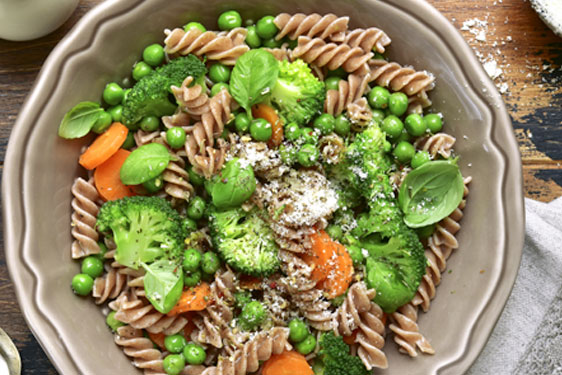 Pasta integrale di Kamut con verdure