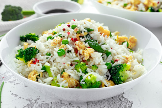 Riso Thai con verdure e frittata