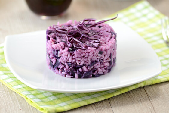 Risotto con Radicchio e Carota viola
